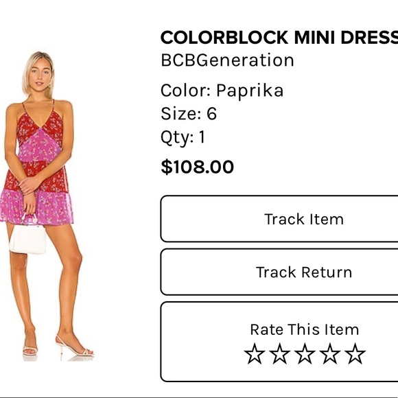 BCBGeneration Colorblock Mini Dress - Picture 3 of 5